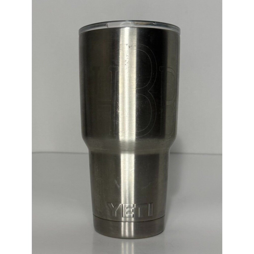 YETI Rambler 30oz Stainless Steel Tumbler With Lid – Engraved Initials